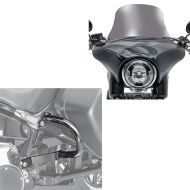Set: Satteltaschen Schutzbügel passend für Harley Davidson Sport Glide 18-24 Kofferschutzbügel Craftride TG7 schwarz + Windschild passend für Harley Davidson Sport Glide 18-24 Craftride L Windschutzscheibe rauchgrau