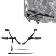 Set: Moto commandes avancées compatible avec Harley Davidson Sportster 14-20 Craftride en noir + Pare carter compatible avec Harley Davidson Sportster 04-20 Pare cylindre Craftride SC13
