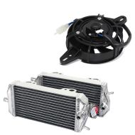 Kühler Radiator (Paar) + Kühlerventilator passend für Gas Gas MC 125/ 250