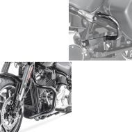 Set Pare-carter Mustache + Barre de protection pour sacoches compatible avec Harley Davidson Sport Glide 18-24 Craftride noir