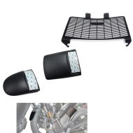 Set: Extension garde-boue avant arrière compatible avec Harley Davidson Pan America 1250 21-24 + Protection de radiateur / Grille Cache compatible avec Harley Davidson Pan America 1250 21-24 KG1