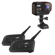 Set Bluetooth Kommunikationssystem + Wasserdichte Action Cam 4K Video
