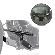 Set: Phare LED 5,75" compatible avec moto custom Feux avant Noir Craftride + Pare carter compatible avec Harley Davidson Dyna 1990-2017 Pare cylindre Craftride SC17