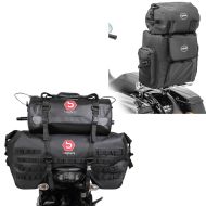 Hecktasche Set SX70 + XF30 passend für Yamaha XV 950 / R + Sissybar Tasche WPL Hecktasche mit Gepäckrolle