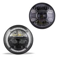 Set: Hauptscheinwerfer passend für Harley Davidson Craftride F7 LED Frontscheinwerfer 7" Zoll + Hauptscheinwerfer passend für Harley Davidson Craftride F10 LED Frontscheinwerfer 7" Zoll