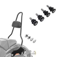 Set: Sissybar passend für Harley Davidson Softail Low Rider / S 18-24 Craftride XL mit Docking Kit schwarz + Anbausatz Docking Hardware Kit passend für Harley Davidson Softail 18-24 52300646 Craftride schwarz