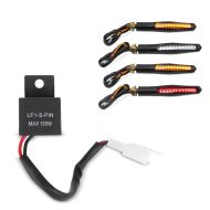 12V 2 PIN Blinker Relais passend für Yamaha Tenere 700 / TDM 900 / TDM 850 LED + Lauflicht Blinker mit E-Prüfzeichen