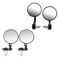 Lenkerendenspiegel mit E-Prüfzeichen Paar + Lenkerendenspiegel passend für Royal Enfield Himalayan Rückspiegel ECE