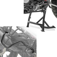Set: Béquille centrale compatible avec Harley Davidson Pan America 21- ConStands + Protection d'échappement compatible avec Harley Davidson Pan America 1250 / Special 21-24 EP1