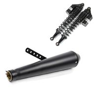 Auspuff Cone Endschalldämpfer Caferacer + Stossdämpfer 440mm passend für BMW R 45 / 65 RS2