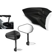Lenkerendenspiegel + Soziusabdeckung passend für Kawasaki Ninja 650 / Z 650 17-19 Höckerabdeckungmatt