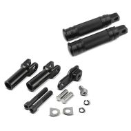 Set: Repose-Pieds Chauffeur-Passager compatible avec Harley Davidson Craftride FP28 noir + Support repose pieds passager compatible avec Harley Davidson Softail Slim 12-17 Craftride noir