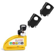 Bremsscheibenschloss Alarm 110dB + Lenkererhöhung passend für Suzuki V-Strom 250 / 650 / XT 40mm Alu