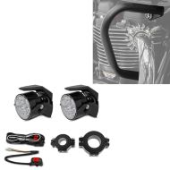 Phares additionnels à LED avec faisceau électrique + crash bar compatible avec Triumph Bonneville T120 16-24