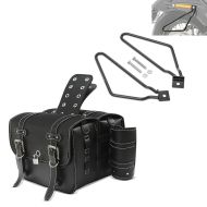 Satteltaschenhalter + Satteltasche passend für Royal Enfield Meteor 350