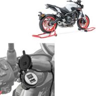 Kit béquille avant arrière rouge + prise USB 12V compatible avec Kawasaki Ninja 650 / 400 / 300 / 125 US3