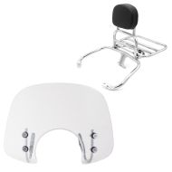 Windschild passend für Vespa GTS 300 / GTS 125 08-20 Windschutzscheibe FS6 klar + Gepäckträger