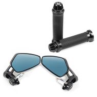 Set: Lenkerendenspiegel LS6 + 2x Lenkergriffe 22mm für Ducati Monster 1000 / 1100 / Evo / 600 / 620_1