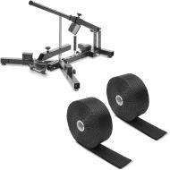 Set: Reifenmontiergerät für Motorradreifen 12-21" MD4 ConStands mit Motorrad Hitzeschutzband Auspuffband sw 15m