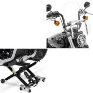 Set: Elevateur ciseaux Mid-lift XL 500kg nr ConStands avec Moto Paré-Brise CW1 pour Chopper Cruiser et Custom clair