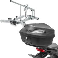 Set: Démonte pneu moto / changeur de pneus 12-21" MD4Z ConStands avec Top Case Moto XK48 Universal 48 Litres noir