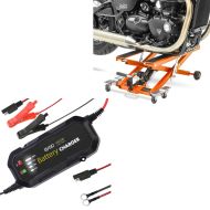 Set: Elevateur ciseaux Mid-lift XL 500kg or ConStands avec Chargeur de batterie de moto BC2 12V / 1.500mA