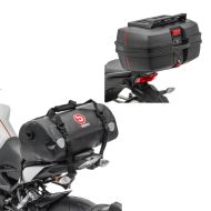 Set: Top Case Moto DK45 Univ. 45L avec porte-bagages Bagtecs avec Sacoche de selle Moto arrière XF30 Etanche Volume 30l