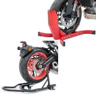 Set: Rangierhilfe Montageständer Hinterrad Mover 2 Racing sw matt ConStands mit Motorradwippe Easy-Plus bis 21 Zoll rot