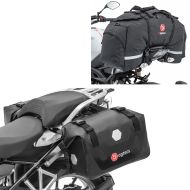 Set: Motorrad Satteltaschen Wasserdicht RB25 mit Rollverschluss Bagtecs mit Hecktasche SX80 Soziustasche sw 70Ltr