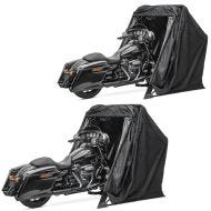 Set 2x Motorrad Zeltgarage Universal Faltgarage Motorradgarage Motoguard XXL schwarz