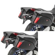 Set 2x Valises laterales moto + supports Bagtecs PX74 Universel noir mat
