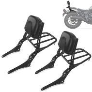 Set 2x Sissybar MD4 compatible avec Honda Rebel 500 17-24 + porte bagages Craftride