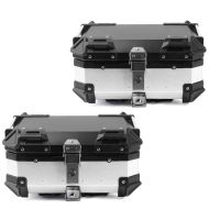 Set 2x Top case aluminium moto Bagtecs XB28 argent 28 Litres