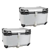 Set 2x Motorrad Alu Top Case Bagtecs XB85 Aluminium Universal 85 Liter silber