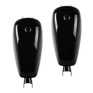 Set 2x Réservoir d'essence carburant Peanut 2.5 Gal compatible avec Harley Davidson Sportster 07-20 Craftride PT2 noir
