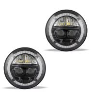 Set 2x Hauptscheinwerfer passend für Harley Davidson Craftride F10 LED Frontscheinwerfer 7" Zoll