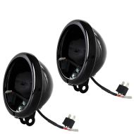 Set 2x LED Scheinwerfer-Gehäuse Kit 5,75" passend für Harley Davidson Craftride HG2 Lampenhalter schwarz
