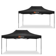 Set 2x Pavillion pliable 3x4,5m / tente de course Tourtecs compatible avec la piste MOTEA noir