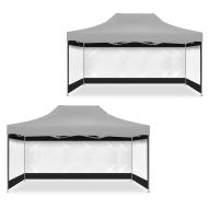 Set 2x 4 Parois compatible avec pavillon / parois latérales compatible avec Pavillion pliable 3x4,5m transparent Tourtecs