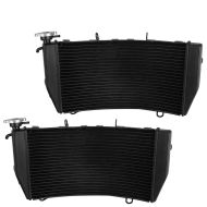 Set 2x Refroidisseur d'eau compatible avec Honda Pan European ST 1300 02-16 Radiateur d'eau Zaddox noir