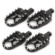 Set 2x Fahrer Fussrasten mit Rastenverlegung außen passend für Harley Davidson Craftride RB1 schwarz