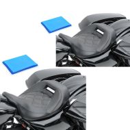 Set 2x Gel Solo Sitz Low Profile passend für Harley Davidson Touring 09-24 Fahrer Sitzbank Craftride RH4 schwarz