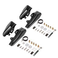 Set 2x Mittelrahmen Windabweiser passend für Harley Davidson Touring 01-08 Hitzeschutz Craftride WA4 schwarz