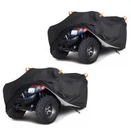 Set 2x Housse quad XL Tourtecs 190T Bache compatible avec ATV avec poignées noir
