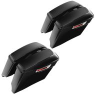 Set 2x Moto Sacoches Rigides Prolongés Craftride SC2 compatible avec Harley Davidson Touring 14-24 noir