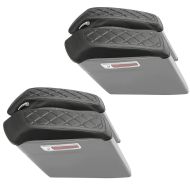 Set 2x Abdeckung für Seitenkoffer Deckel passend für Harley Davidson Touring Modelle 14-24 Cover Craftride schwarz