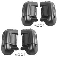 Set 2x Carénage des jambes compatible avec Harley Davidson Touring Modèles 1983-2013 Craftride avec prise d'air noir mat