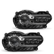 Set 2x LED Scheinwerfer passend für BMW R 1200 GS 04-12 Hauptscheinwerfer mit ECE Lumitecs QL7