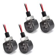 Set 2x LED Mini Blinker Motorrad Lumitecs FR12 E-Prüfzeichen 2 Stück vorne-hinten schwarz getönt