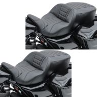 Set 2x Selle moto Craftride TG23 selle confort compatible avec Harley Davidson Touring 97-07 noir